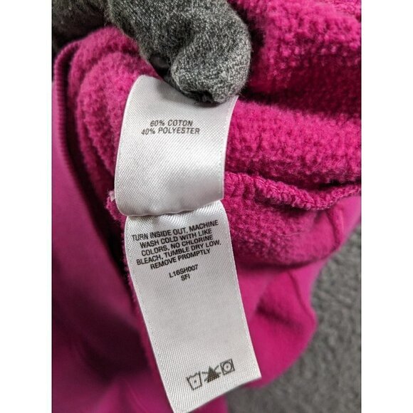 Cabela's Hoodie Womens Medium Pullover Sweatshirt Cotton Poly Spellout Pink - Picture 6 of 15